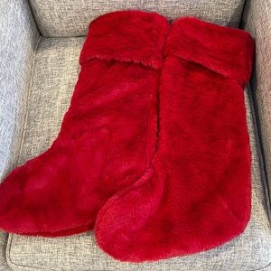 2 Soft Red Stockings Martha Stewart Brand